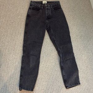 Sezane black straight leg jeans